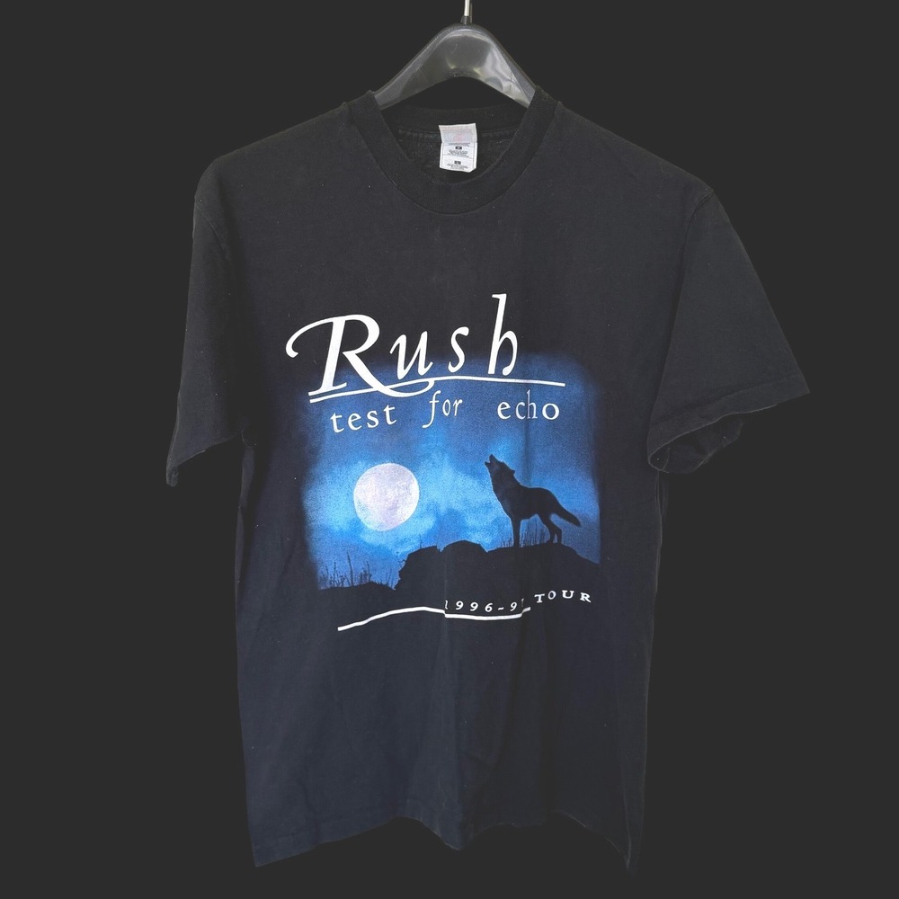 Rush Test for Echo 1996-1997 Tour Shirt Large Black Band Tee Fruit of Loom